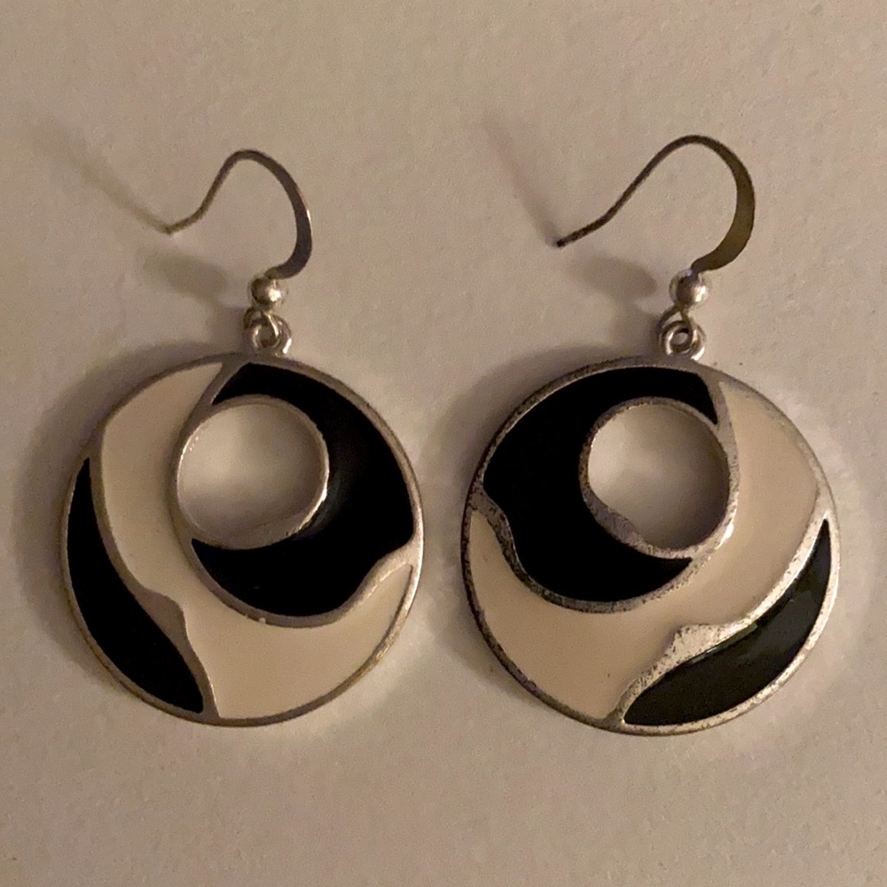 3 for $12.00.  Black and White Earrings.  Bundle and Save.